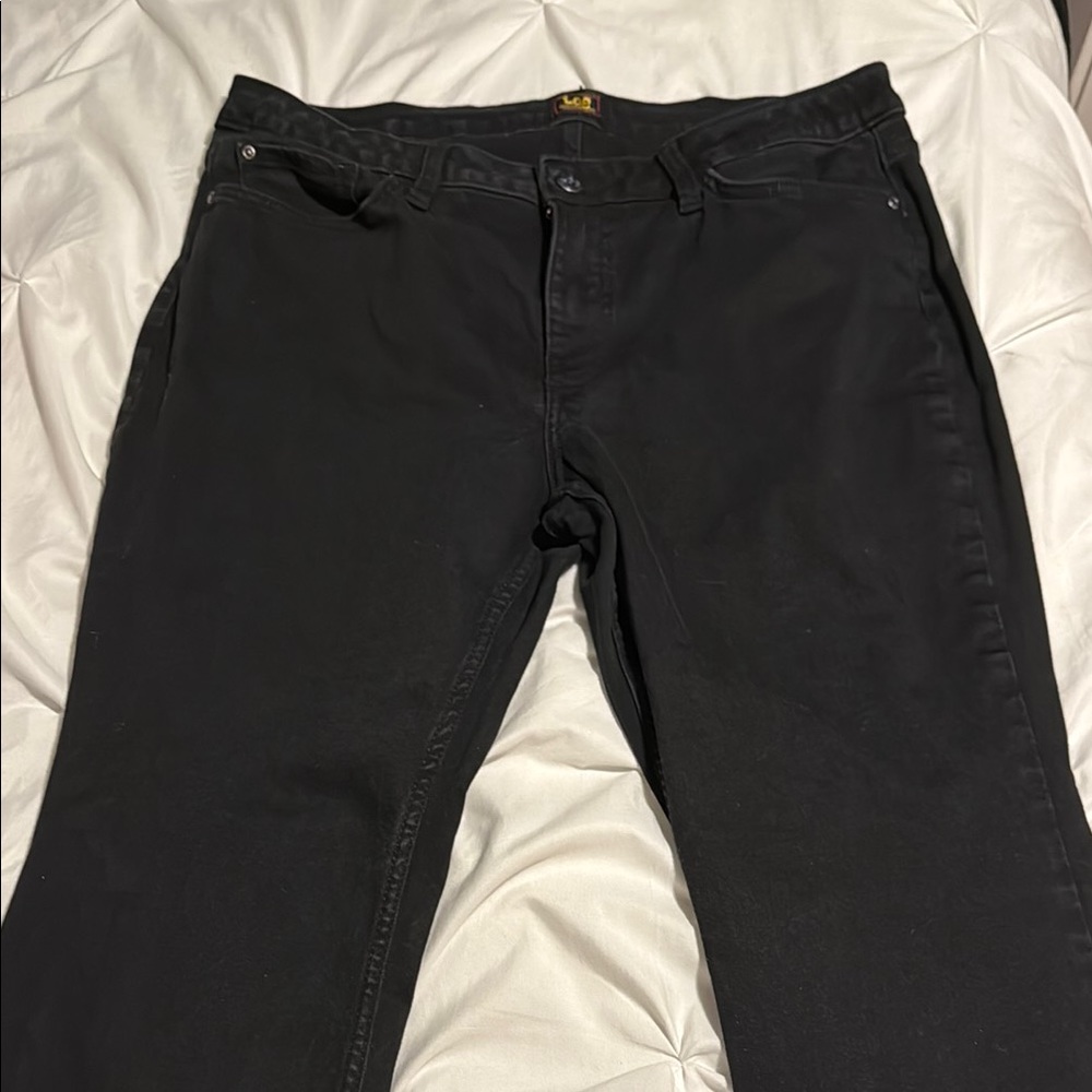 Lee Black Straight Leg Jeans Classic Style